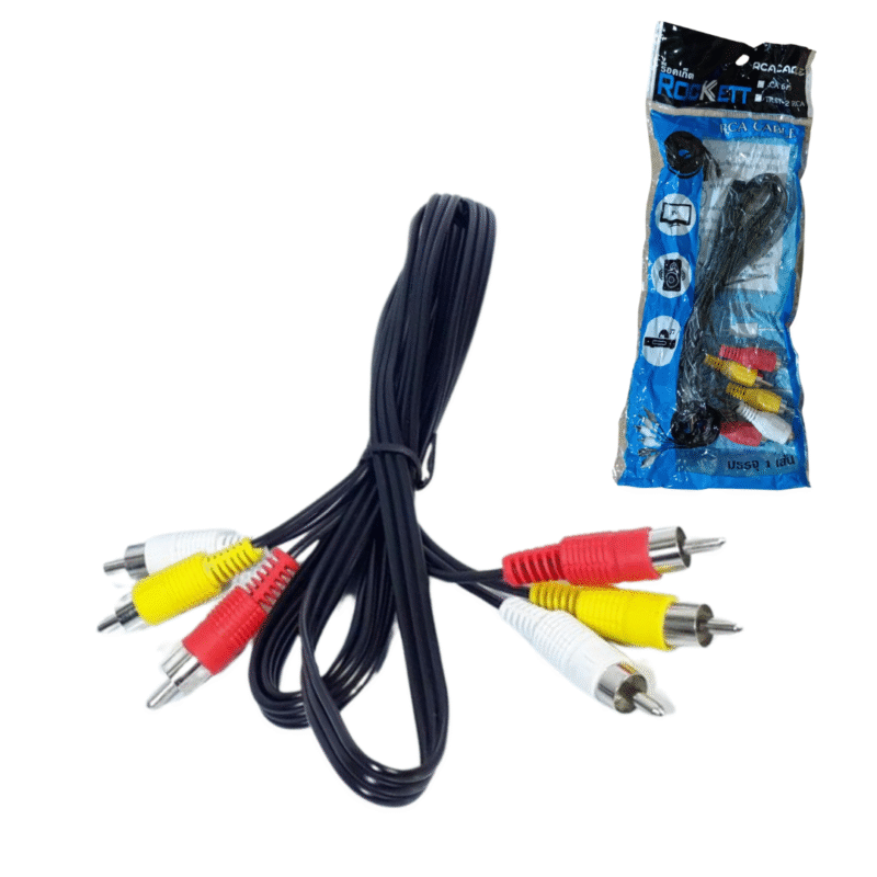 Cable DV 3RCA a 3RCA 5mts ROCKETT