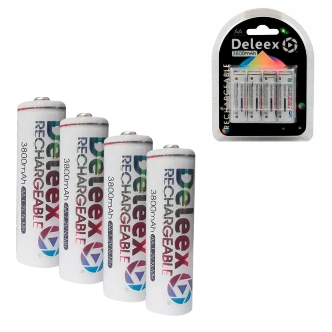 PILAS RECARGABLE AA DELEEX X4 Pilas Recargable AA DELEEX X4