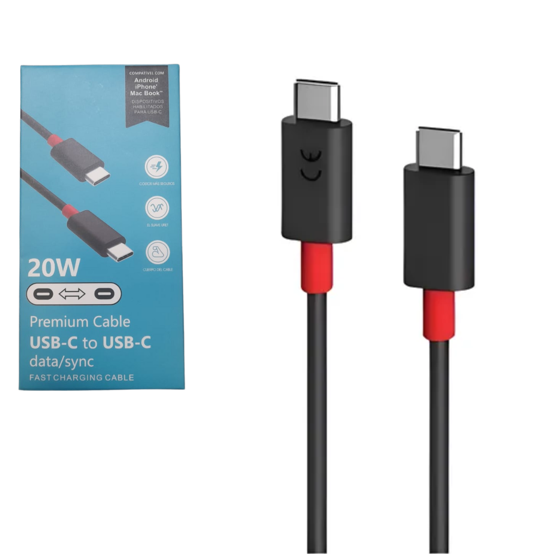 Cable Motorola Tipo C a Tipo C 20W data/sync 1M 8K Cable Motorola Tipo C a Tipo C 20W data/sync 1M 8K