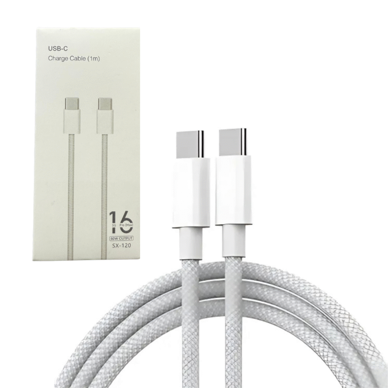 Cable Para Iphone 16 USB-C A USB-C Mallado SX-120
