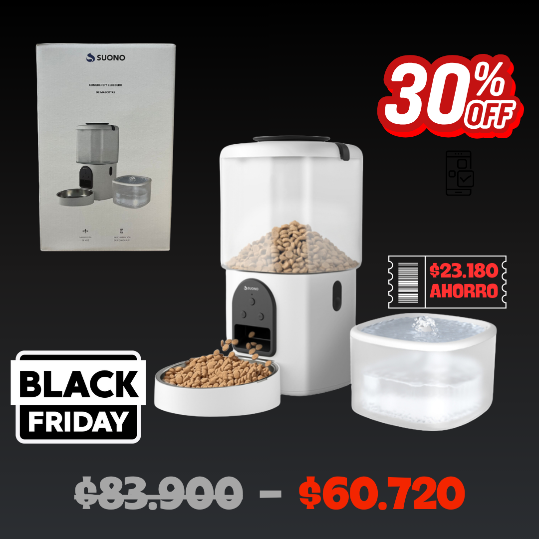 Comedero y Bebedero de Mascotas Automatica con App Programable SUONO Comedero y Bebedero de Mascotas Automatica con App Programable SUONO