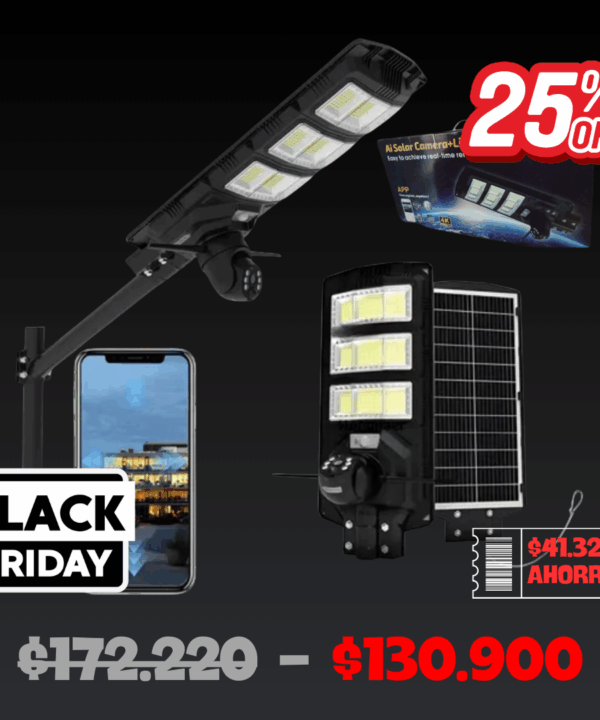 Reflector con Panel Solar AI SOLAR CAMERA 450W xa-01