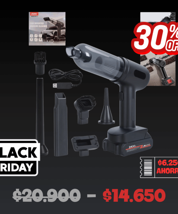Aspiradora Portatil Para Auto Con Accesorios MDHL