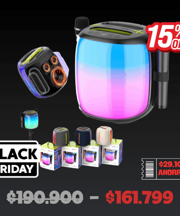 Parlante Hopestar Party 500 100W con 2 Micrófonos