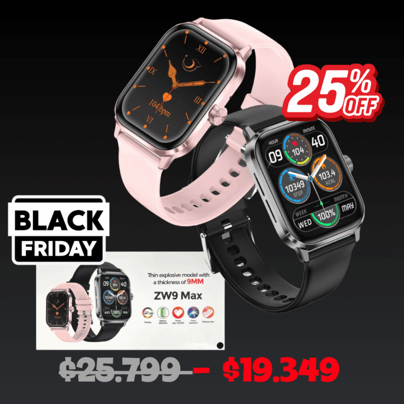 Reloj inteligente Smartwatch ZW9 MAX Ultra fino