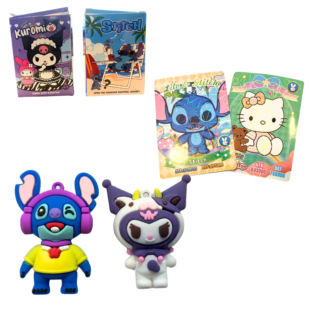 CARTAS LAQUEADAS+ SORPRESA STITCH Y KUROMI 888-03/04 CARTAS LAQUEADAS+ SORPRESA STITCH Y KUROMI 888-03/04