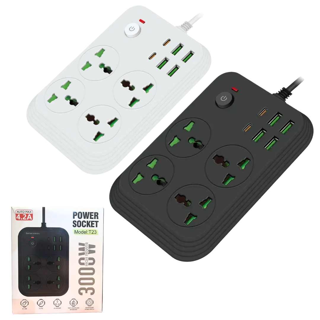 ZAPATILLA POWER SOCKET 4.2A T23 3000W ZAPATILLA POWER SOCKET 4.2A T23 3000W