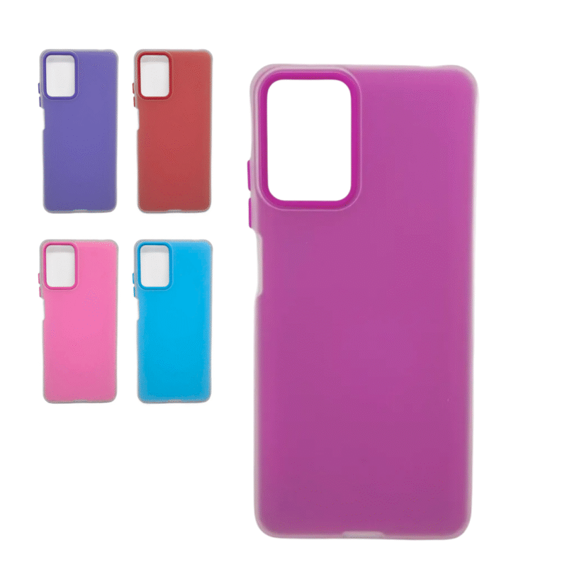 Funda de Silicona Doble Cubierta Color y Transparente