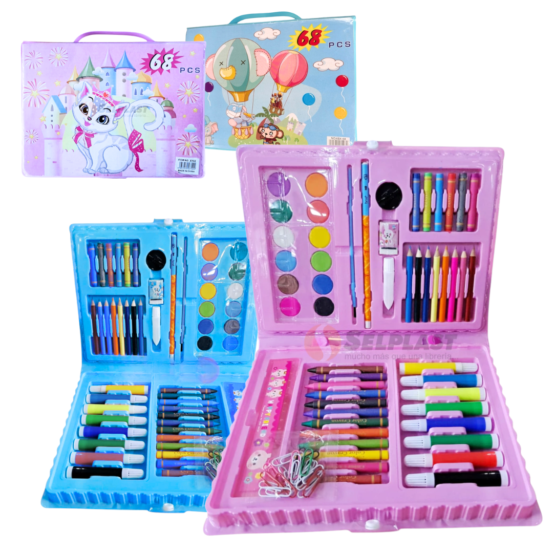 Maletin de Arte Para Niños x68 Pcs Maletin de Arte Para Niños x68 Pcs