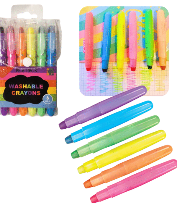Crayones Neon Lavables x6Pcs
