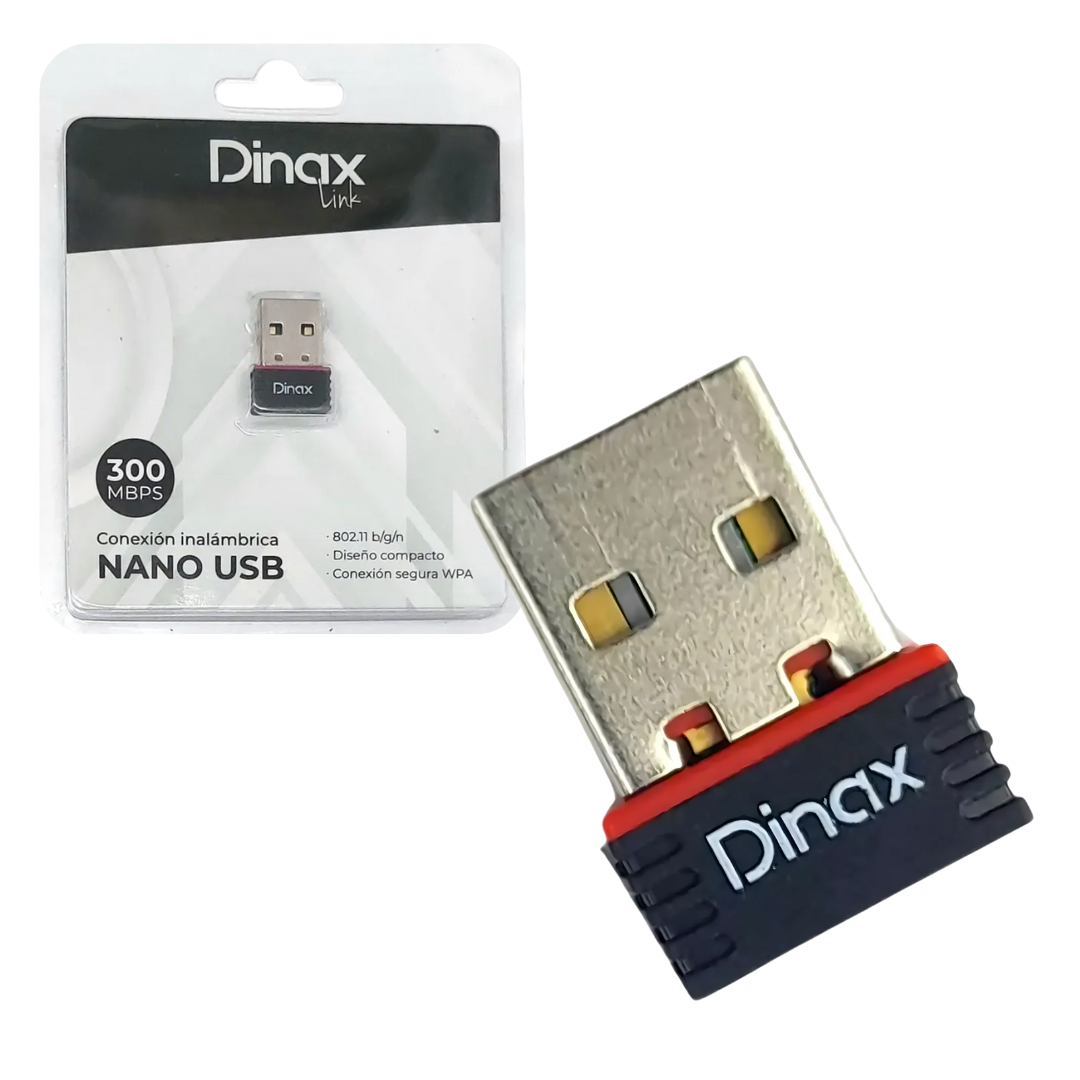 ADAPTADOR DINAX NANO USB INALAMBRICO 300MBPS DX-WUSB330 ADAPTADOR DINAX NANO USB INALAMBRICO 300MBPS DX-WUSB330