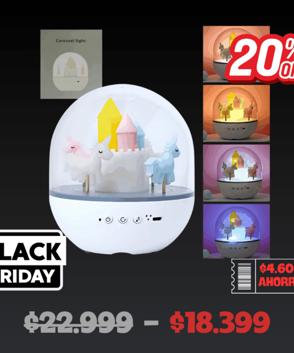 Lampara Infantil Carrusel Light Unicornio ILU0101