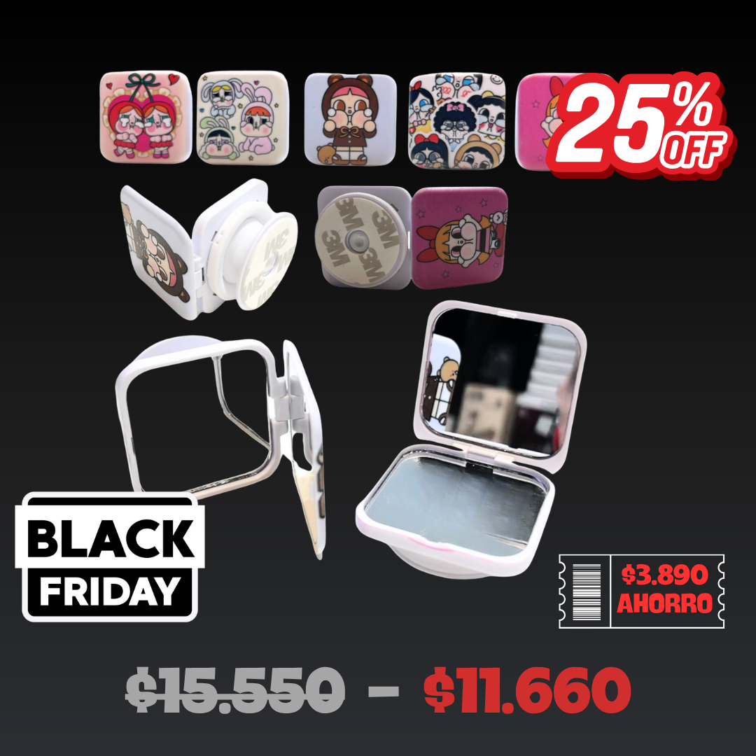 Pop Socket Personajes con Doble espejo x12 u. AV5513 Pop Socket Personajes con Doble espejo x12 u. AV5513