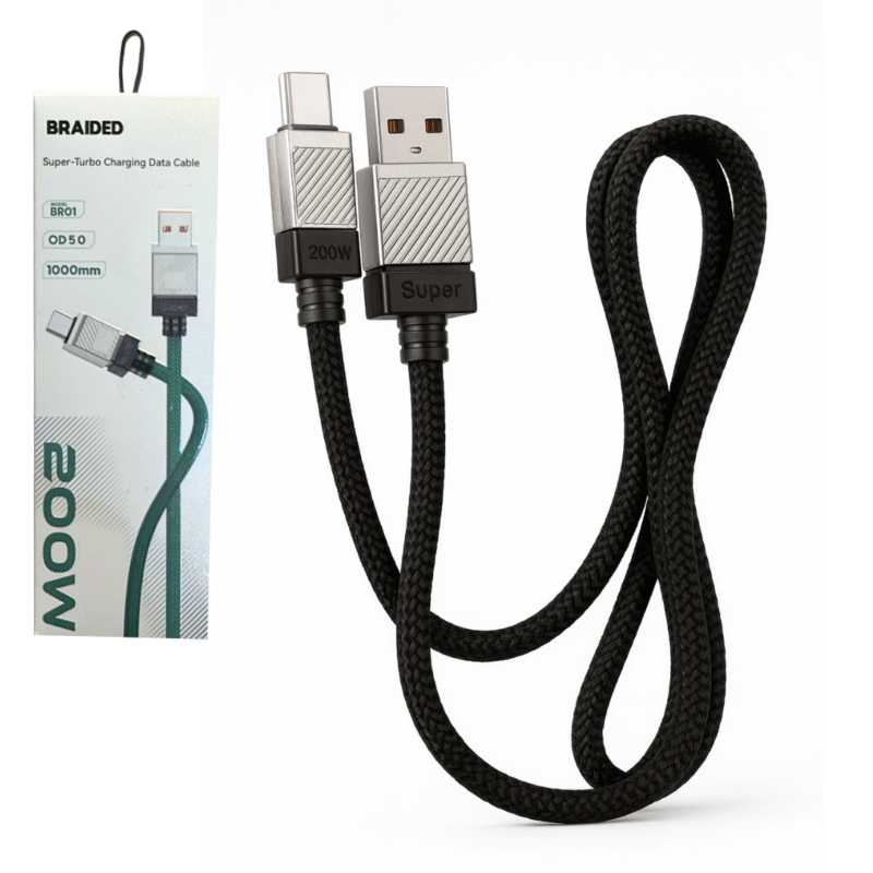 CABLE USB-C BRAIDED 200W BR01