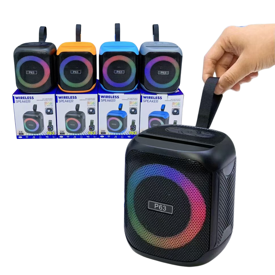 PARLANTE WIRELESS RGB LIGHTS P63 C/SOPORTE PARLANTE WIRELESS RGB LIGHTS P63 C/SOPORTE