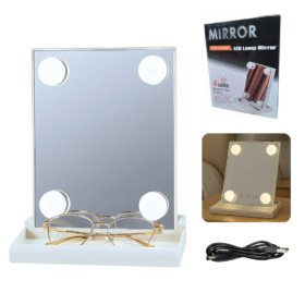 ESPEJO P/MAQUILLAJE MIRROR C/4 LEDS HZJ-626
