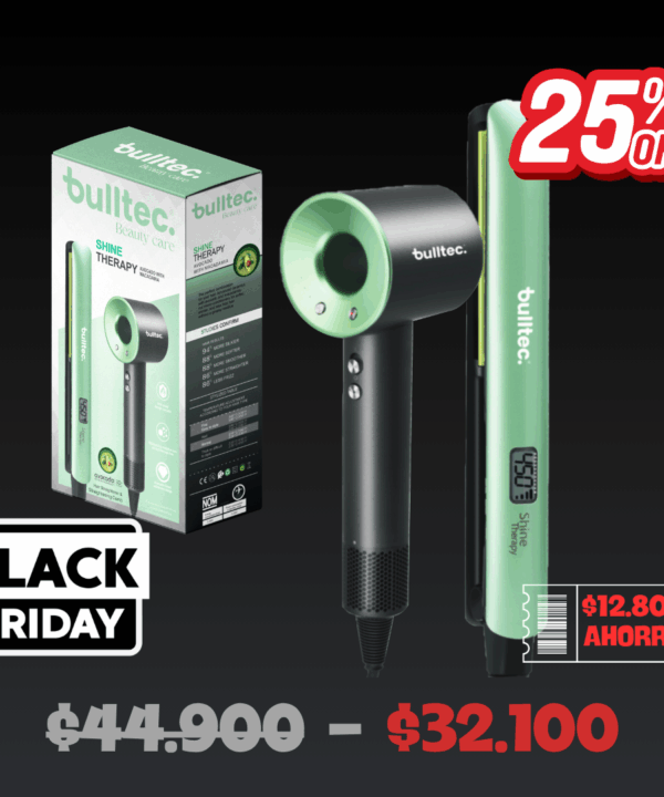 Set de Secador Ultra Rapido y Plancha de Pelo SHINE BULLTEC