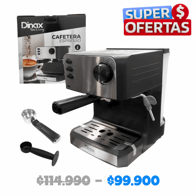 Cafetera Espresso 1200W DINAX CFE1200BL