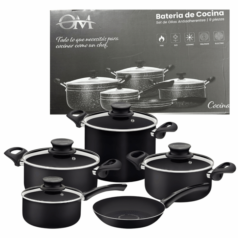 Set de Ollas x9 Pcs OM-SET9
