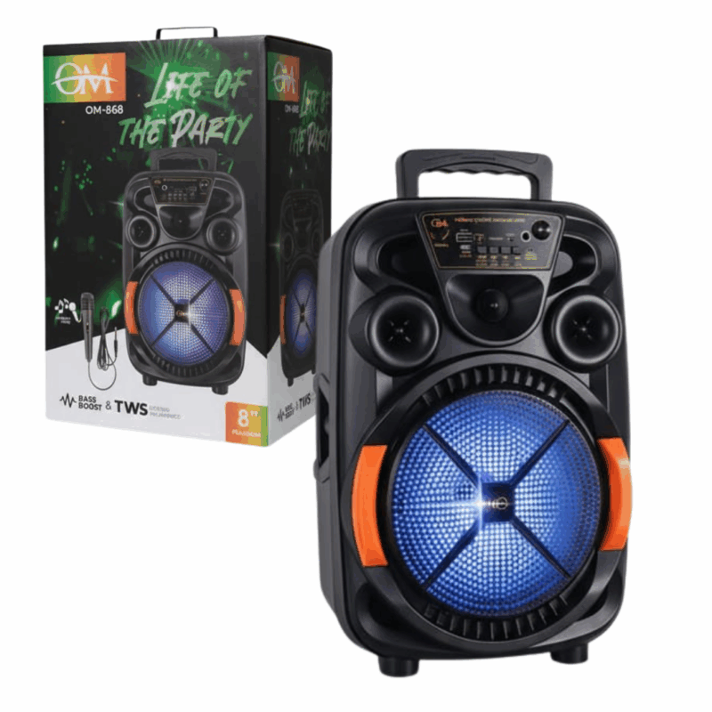 Parlante Bluetooth 8" Pulgadas OM-868