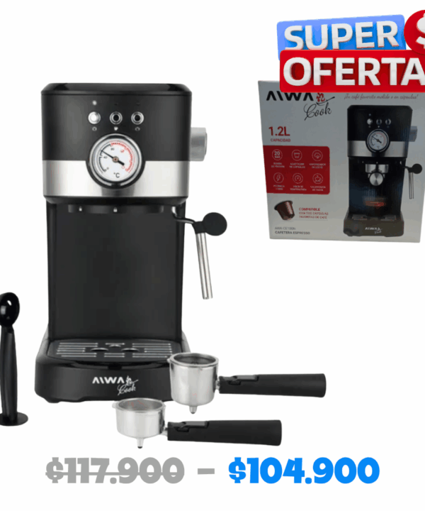 Cafetera Espresso 1.2L AIWA AWK-CE100N