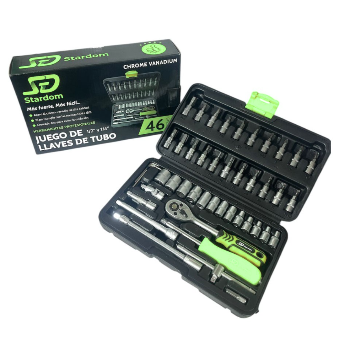 Juego de Llaves Tubo 46Pcs STARDOM Juego de Llaves Tubo 46Pcs STARDOM