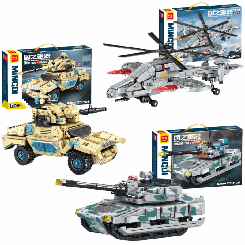 Vehiculo Bloque LEGO Tanque, Auto de Guerra o Helicoptero x1 Und.