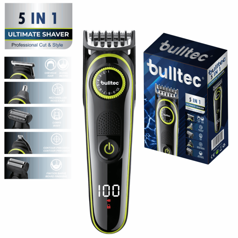 Maquina Corta Pelo 5 en 1 ULTIMATE SHAVER BULLTEC