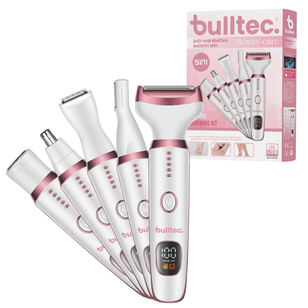BULLTEC PRODUCTOS (6) Afeitadora para Mujer 5 en 1 GROOMING KIT BULLTEC - Imagen 1