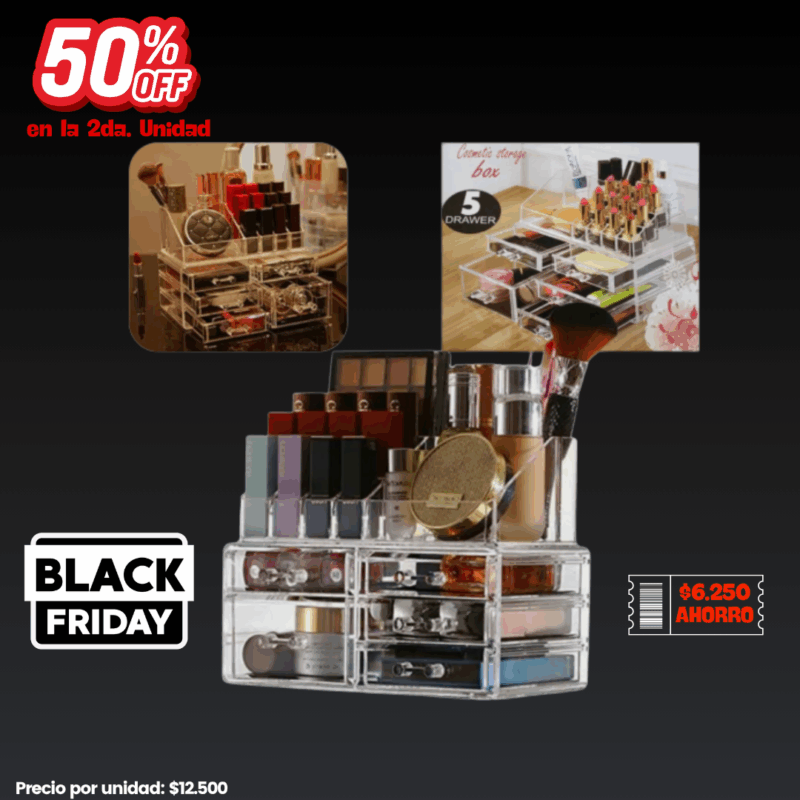 x2 Caja Organizadora de Cosmeticos. (2da Unidad con -50% OFF)