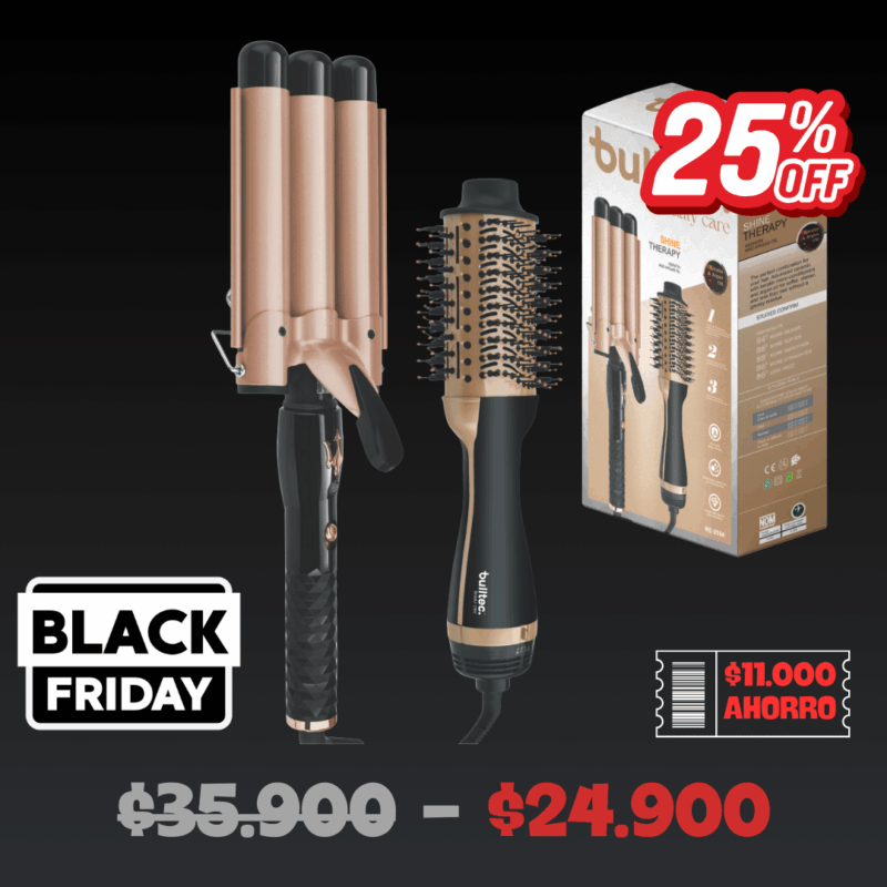 Set de Rizador y Cepillo One Step SHINE THERAPY BULLTEC